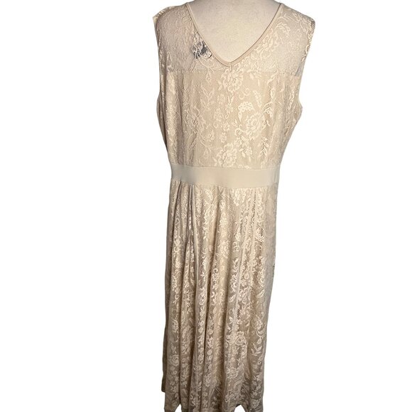 Candlelight women’s 2X Maxi Formal Lace Ivory Mother of the Bride - Picture 4 of 12